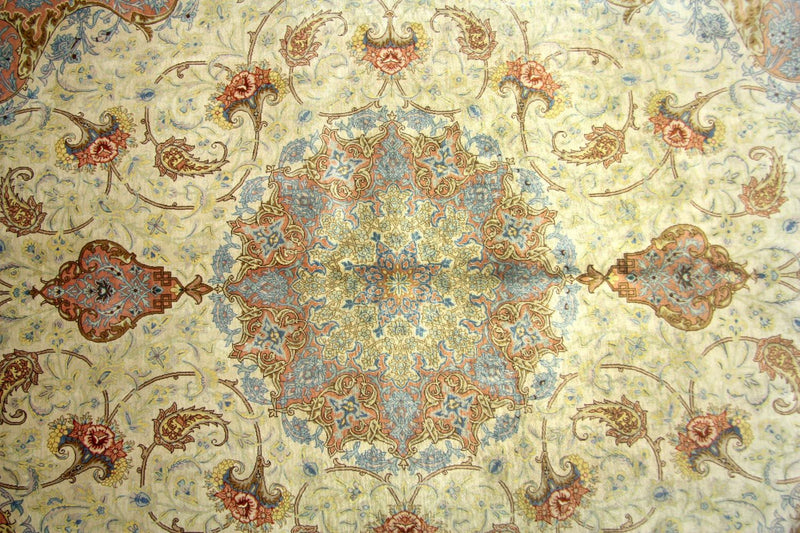 Jedwabny dywan - Ghom Silk - Premium - 240 x 155 cm - beżowy