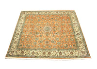 Jedwabny dywan - Kashmir Silk kwadratowy  - 216 x 211 cm - pomarańczowy