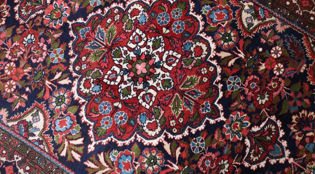 Perski dywan - Nomadyczny - 205 x 142 cm - ciemnoniebieski