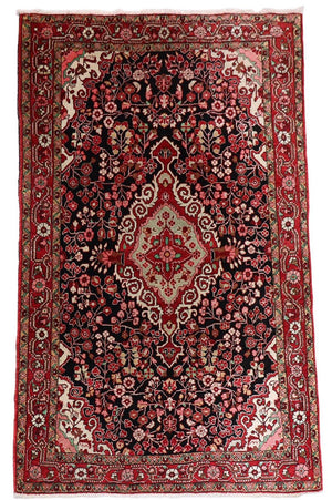 Dywan perski - Klasyczny - 214 x 134 cm - ciemnoniebieski