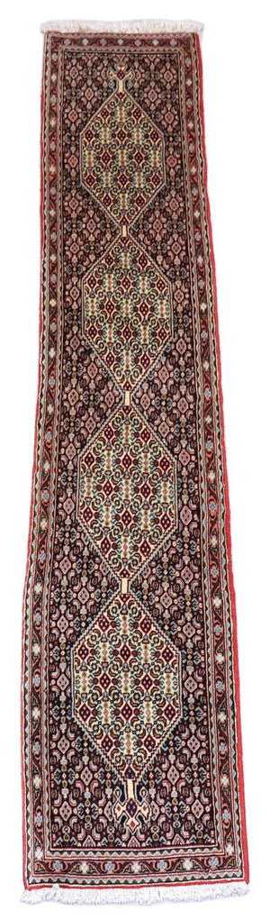 Biegacz Dywan perski - Bijar - 238 x 50 cm - ciemnoniebieski