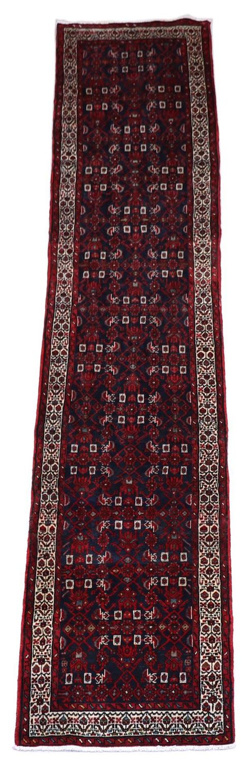 Biegacz Dywan orientalny - 403 x 87 cm - ciemnoniebieski