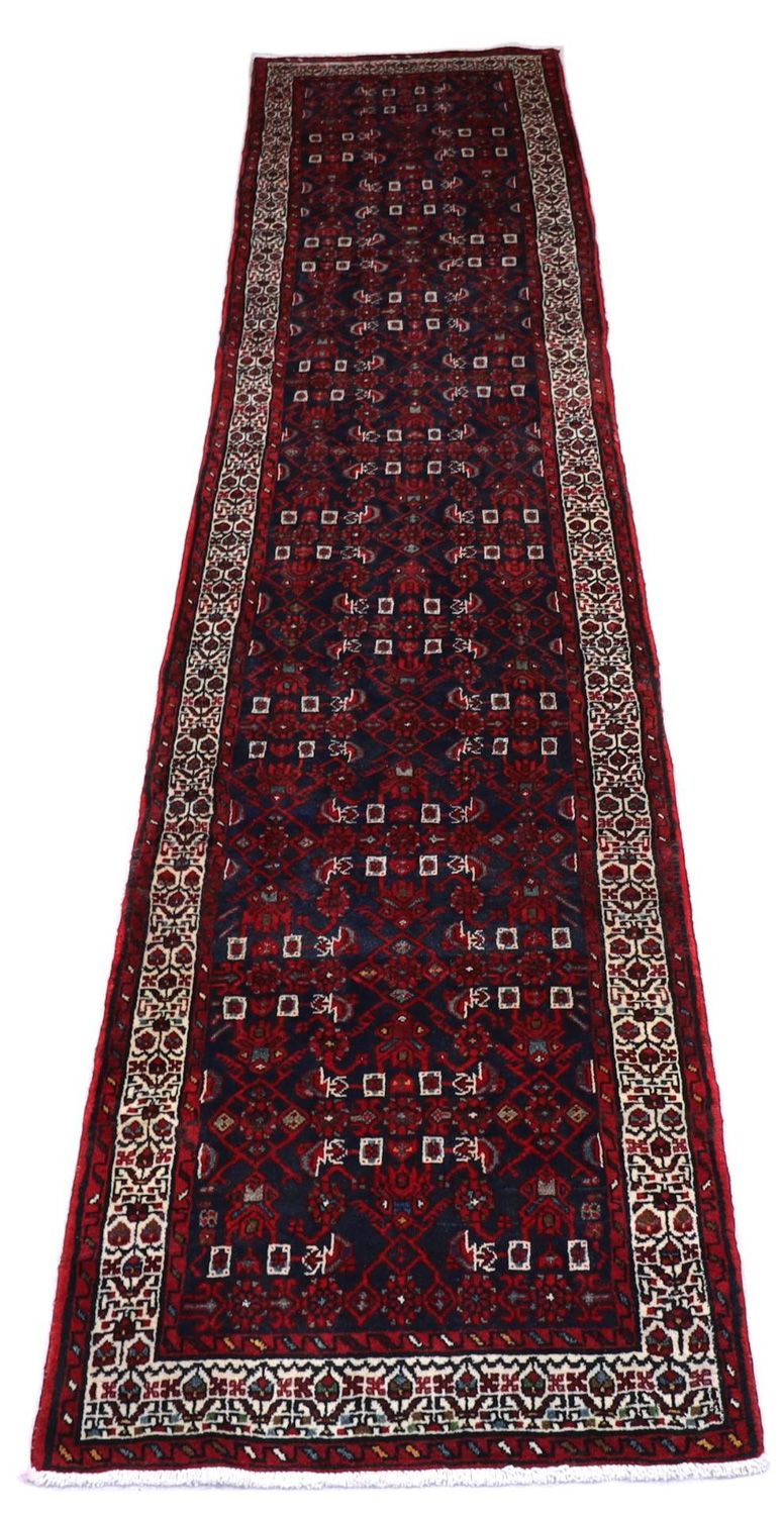 Biegacz Dywan orientalny - 403 x 87 cm - ciemnoniebieski