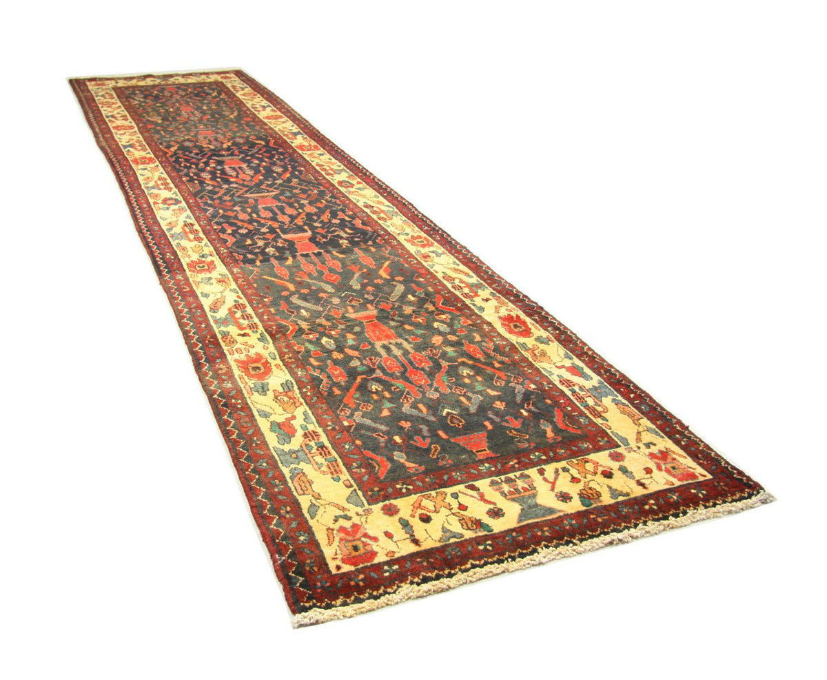 Biegacz Perski dywan - Nomadyczny - 410 x 104 cm - niebieski