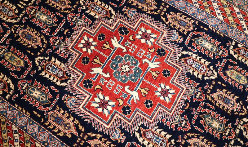 Dywan Zieglera - 268 x 175 cm - ciemnoniebieski