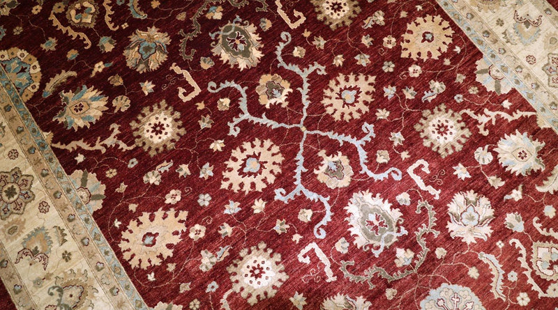 Dywan Zieglera - 357 x 276 cm - ciemna czerwień