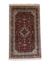 Jedwabny dywan - Kashmir Silk - 150 x 90 cm - ciemna czerwień