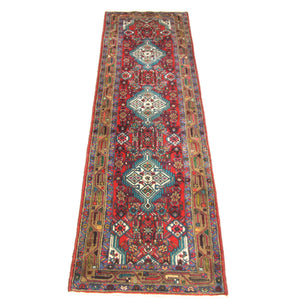 Biegacz Perski dywan - Nomadyczny - 317 x 82 cm - czerwony