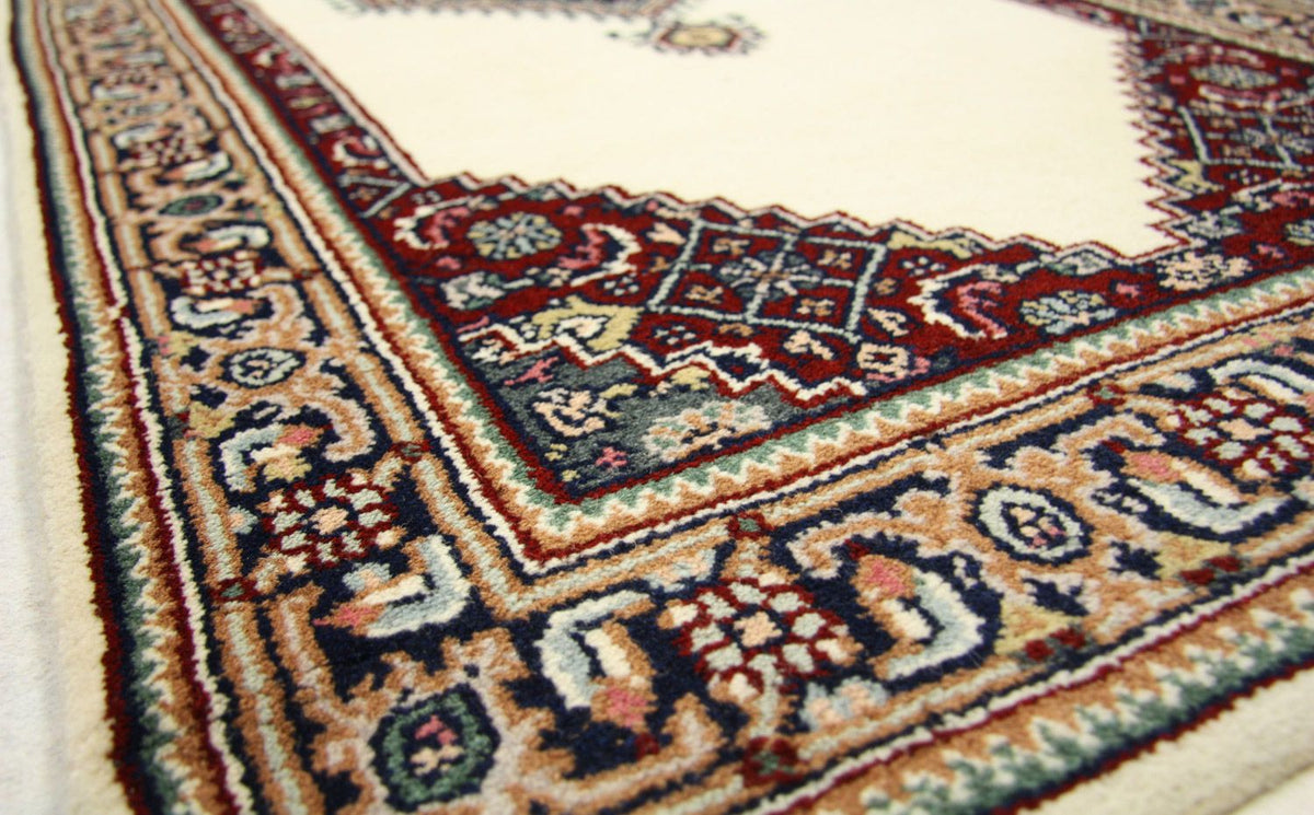 Biegacz Dywan perski - Bijar - 263 x 77 cm - beżowy