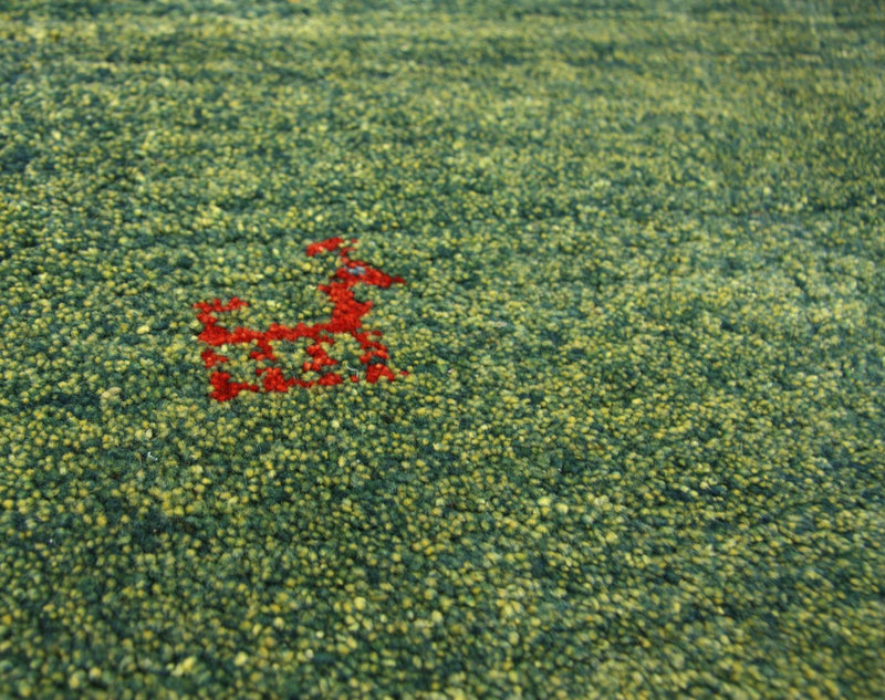 Biegacz Dywan Gabbeh - perski - 233 x 84 cm - zielona