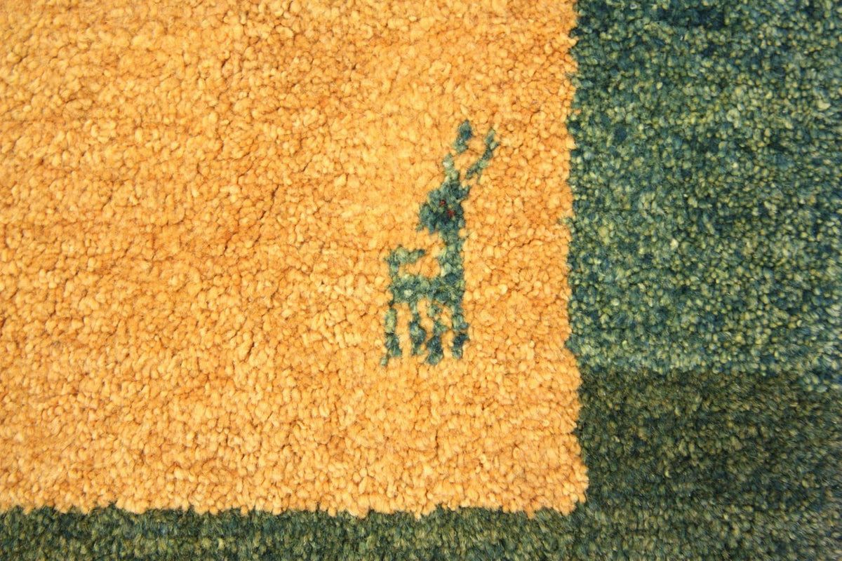 Biegacz Dywan Gabbeh - perski - 285 x 86 cm - pomarańczowy