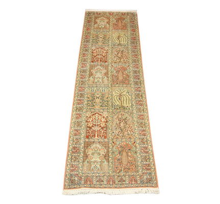 Biegacz Jedwabny dywan - Kashmir Silk - 292 x 79 cm - brązowy