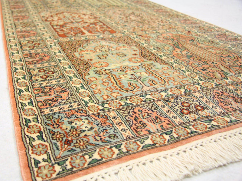 Biegacz Jedwabny dywan - Kashmir Silk - 292 x 79 cm - brązowy