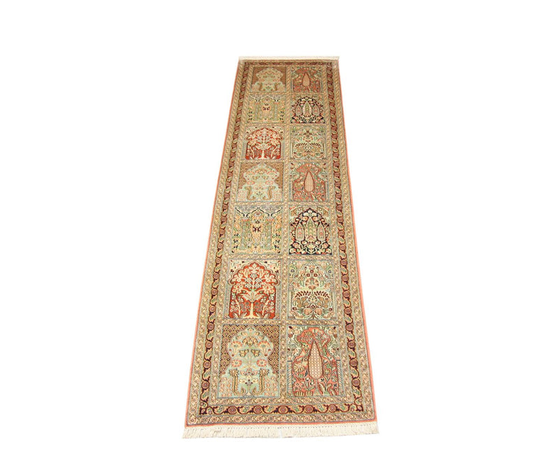 Biegacz Jedwabny dywan - Kashmir Silk - 305 x 79 cm - brązowy