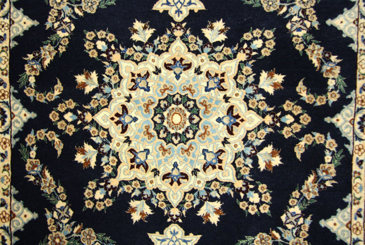 Dywan perski - Nain - Premium - 113 x 84 cm - ciemnoniebieski