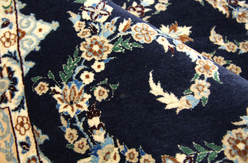 Dywan perski - Nain - Premium - 113 x 84 cm - ciemnoniebieski