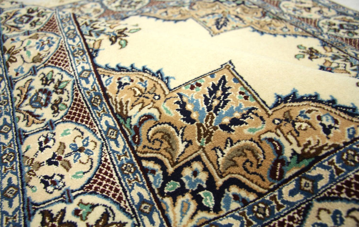 Dywan perski - Nain kwadratowy  - 105 x 97 cm - naturalna biel