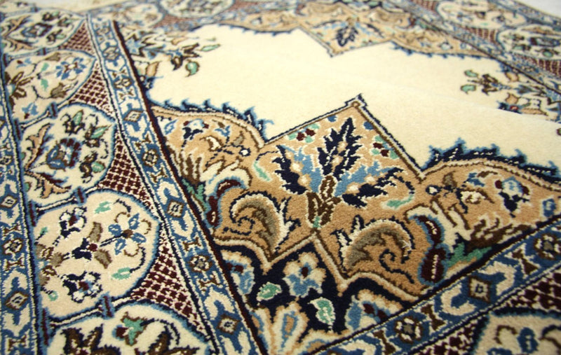 Dywan perski - Nain kwadratowy  - 105 x 97 cm - naturalna biel