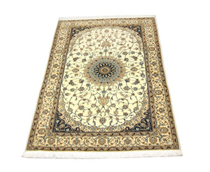 Dywan perski - Nain - Premium - 205 x 125 cm - naturalna biel