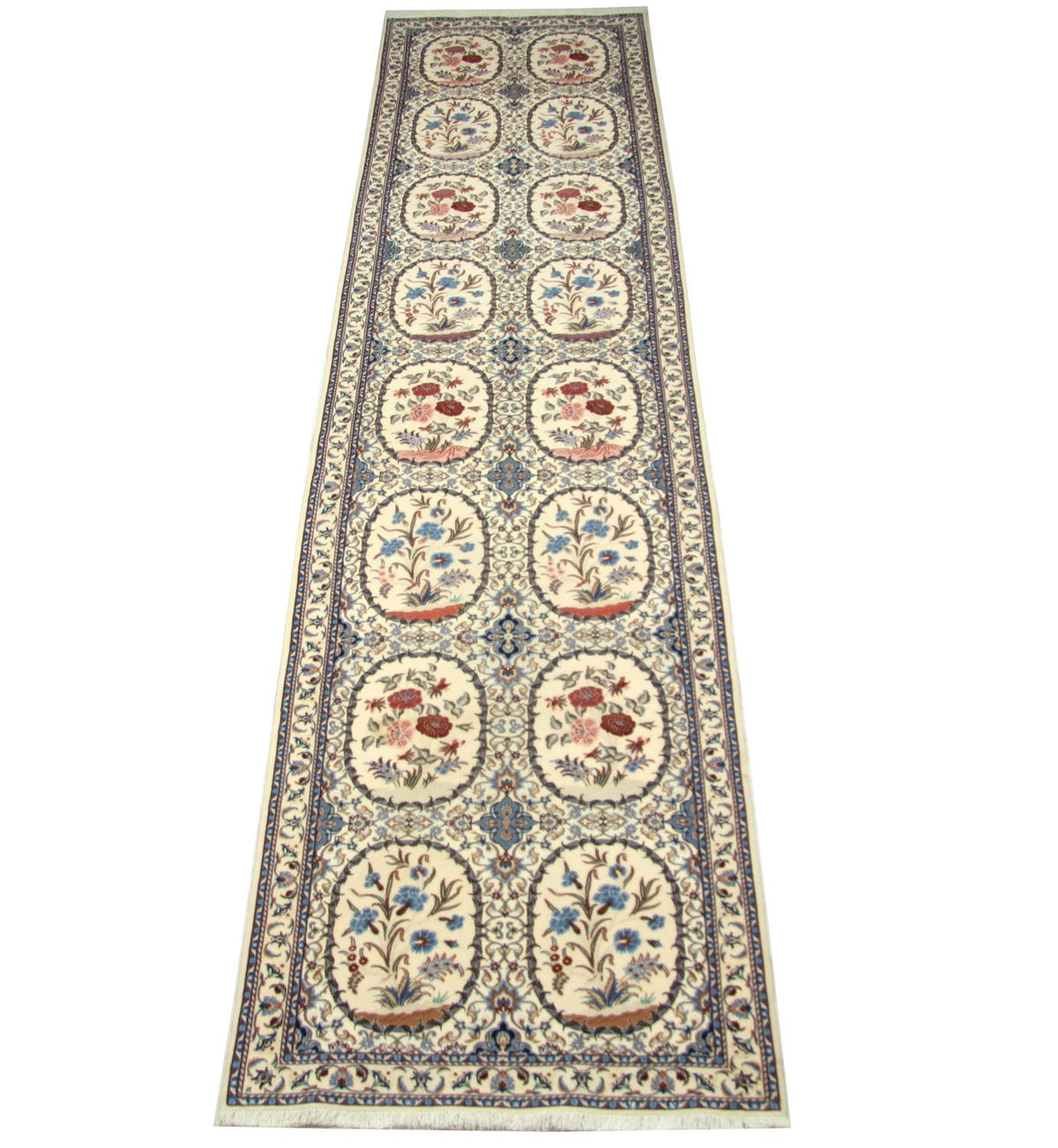 Biegacz Dywan perski - Nain - Premium - 400 x 96 cm - naturalna biel