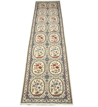 Biegacz Dywan perski - Nain - Premium - 400 x 96 cm - naturalna biel