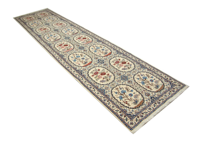 Biegacz Dywan perski - Nain - Premium - 400 x 96 cm - naturalna biel