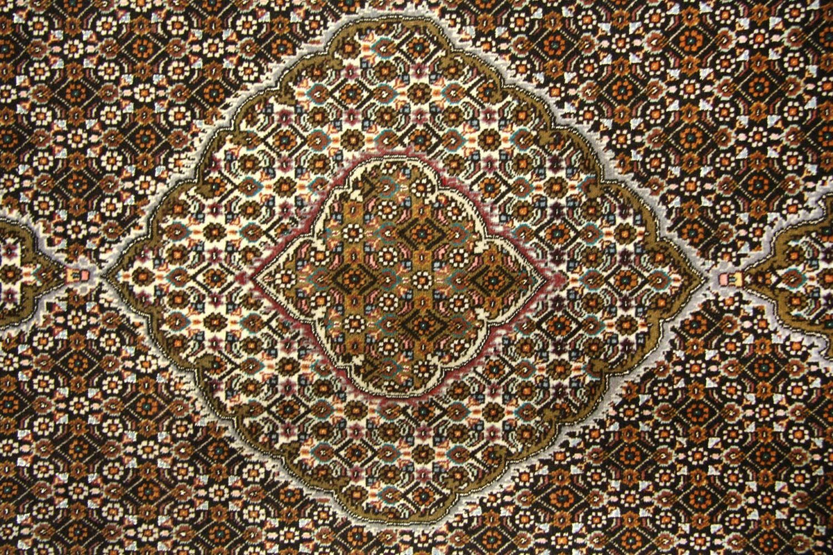 Dywan perski - Tabriz - 202 x 152 cm - brązowy