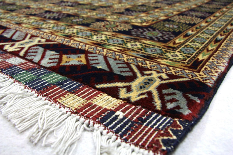 Dywan afgański - 298 x 199 cm - niebieski