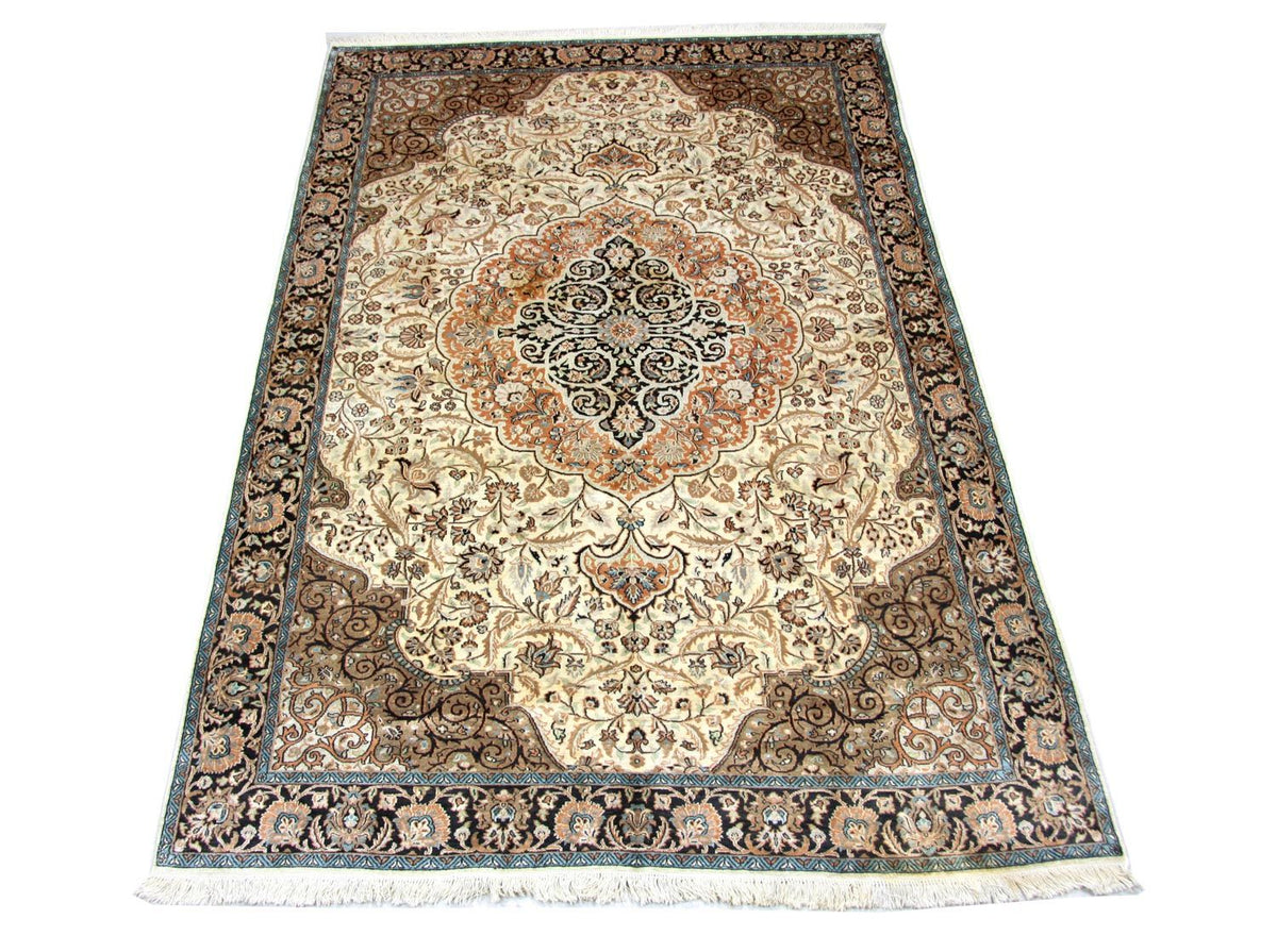 Jedwabny dywan - Kashmir Silk - 272 x 177 cm - beżowy