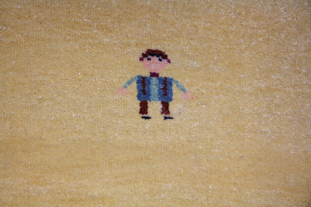 Dywan Gabbeh - Loribaft Perski - 265 x 195 cm - złoto