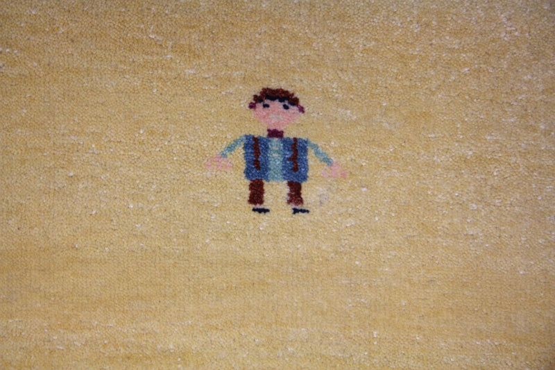 Dywan Gabbeh - Loribaft Perski - 265 x 195 cm - złoto