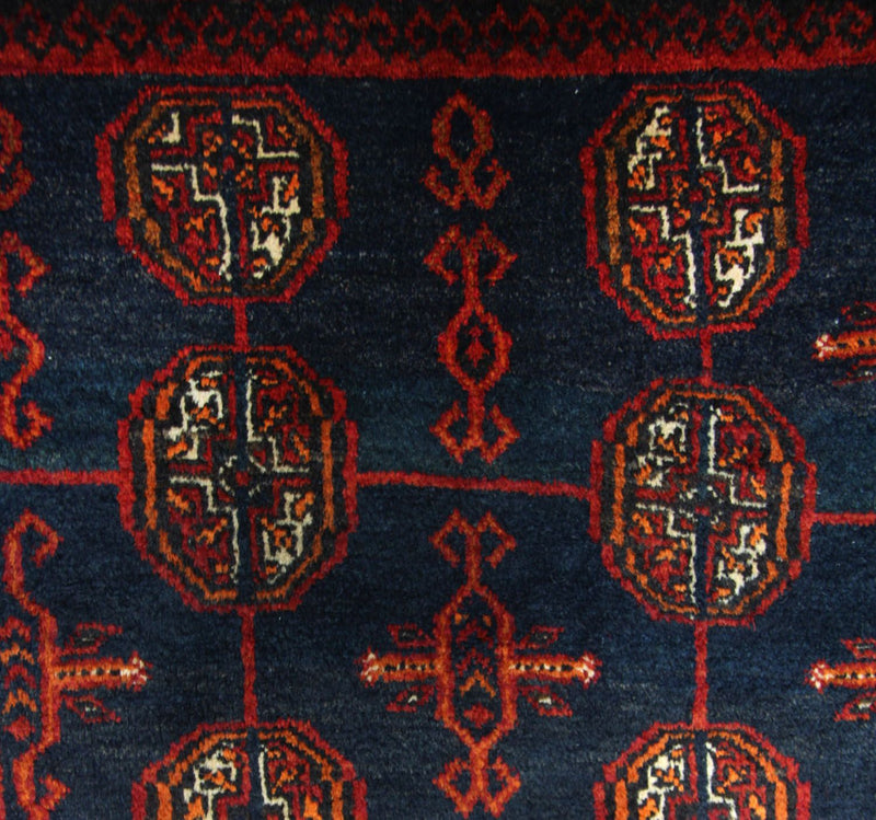 Dywan beludżycki - 286 x 193 cm - niebieski