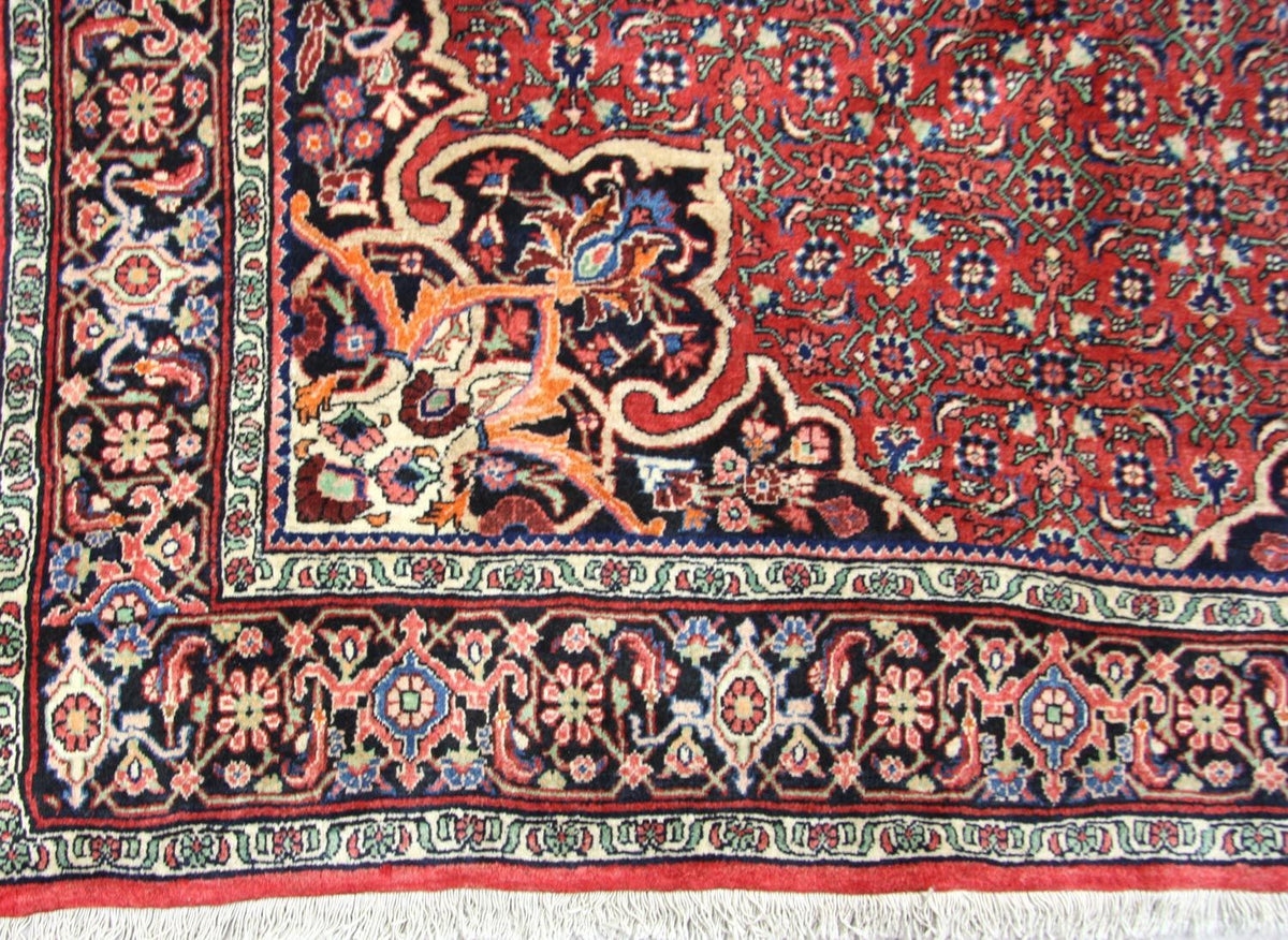 Biegacz Dywan perski - Bijar - 350 x 170 cm - czerwony