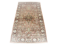 Jedwabny dywan - Kashmir Silk - 164 x 91 cm - brązowy