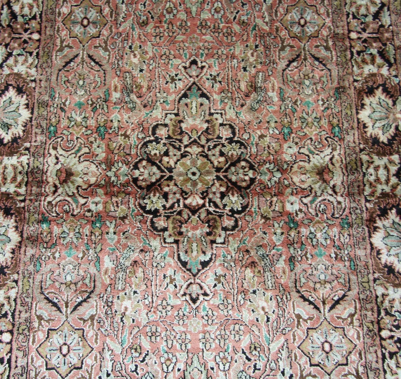 Jedwabny dywan - Kashmir Silk - 164 x 91 cm - brązowy