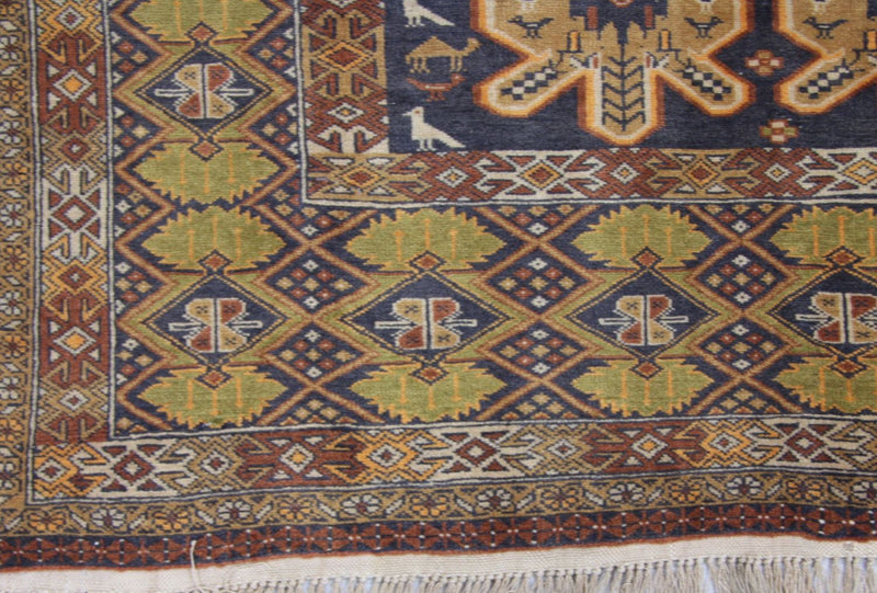 Dywan afgański - 175 x 108 cm - niebieski