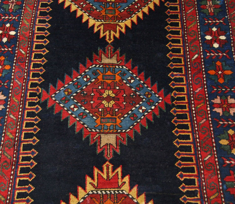 Biegacz Dywan Ziegler - Kazak - 268 x 110 cm - niebieski