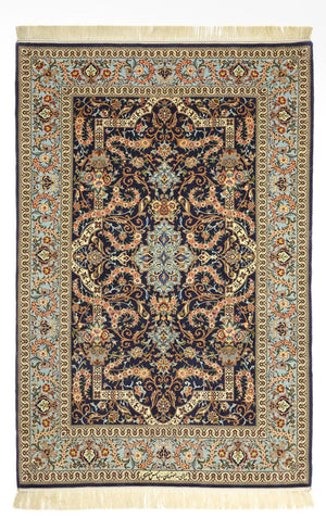 Dywan perski - Isfahan - Premium - Naszyjnik z jedwabiu - 170 x 112 cm - ciemny beż