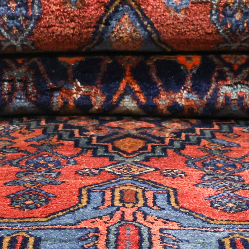 Dywan perski - Bijar - 257 x 143 cm - ciemna czerwień