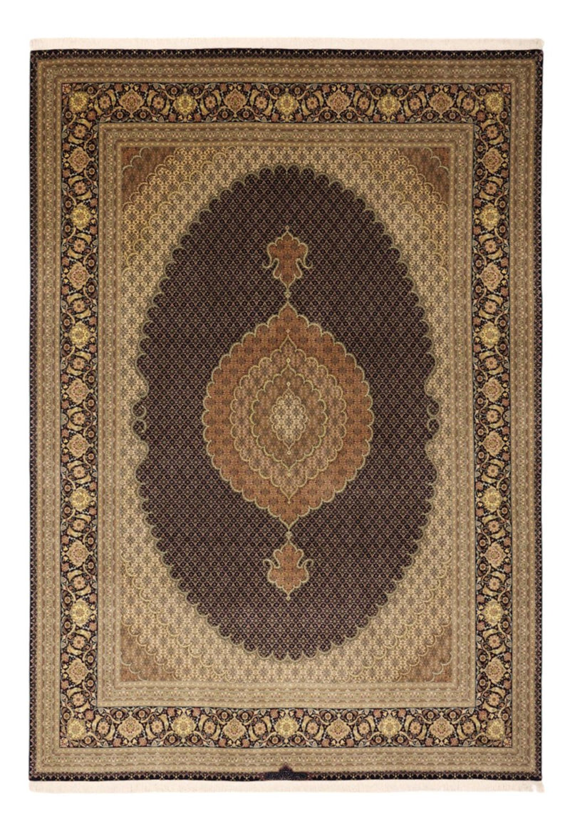 Dywan perski - Tabriz - Królewski - Royal - 350 x 249 cm - ciemnobrązowy
