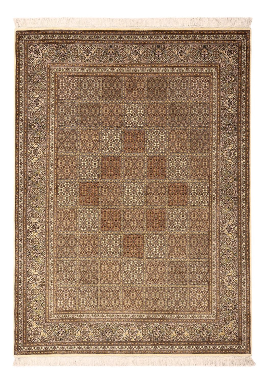 Dywan perski - Tabriz - Królewski - Royal - 207 x 151 cm - ciemny beż
