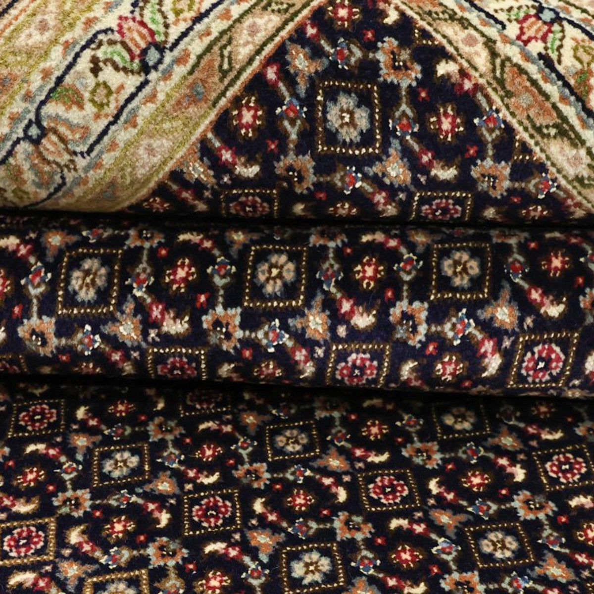 Dywan perski - Tabriz - Królewski - Royal - 194 x 153 cm - ciemny beż