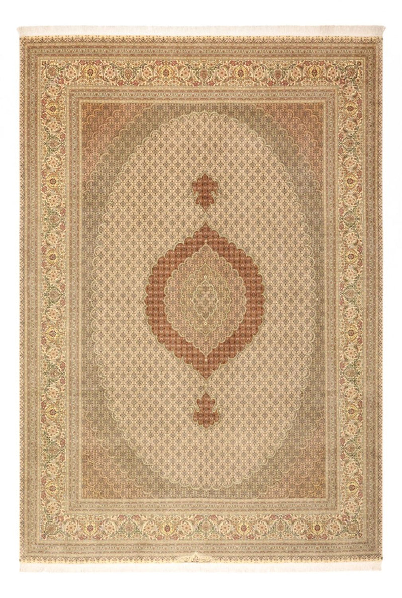 Dywan perski - Tabriz - Królewski - Royal - 357 x 248 cm - jasny beż