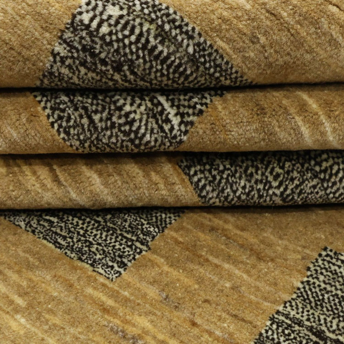 Dywan Gabbeh - Loribaft Perski kwadratowy  - 200 x 194 cm - ciemny beż