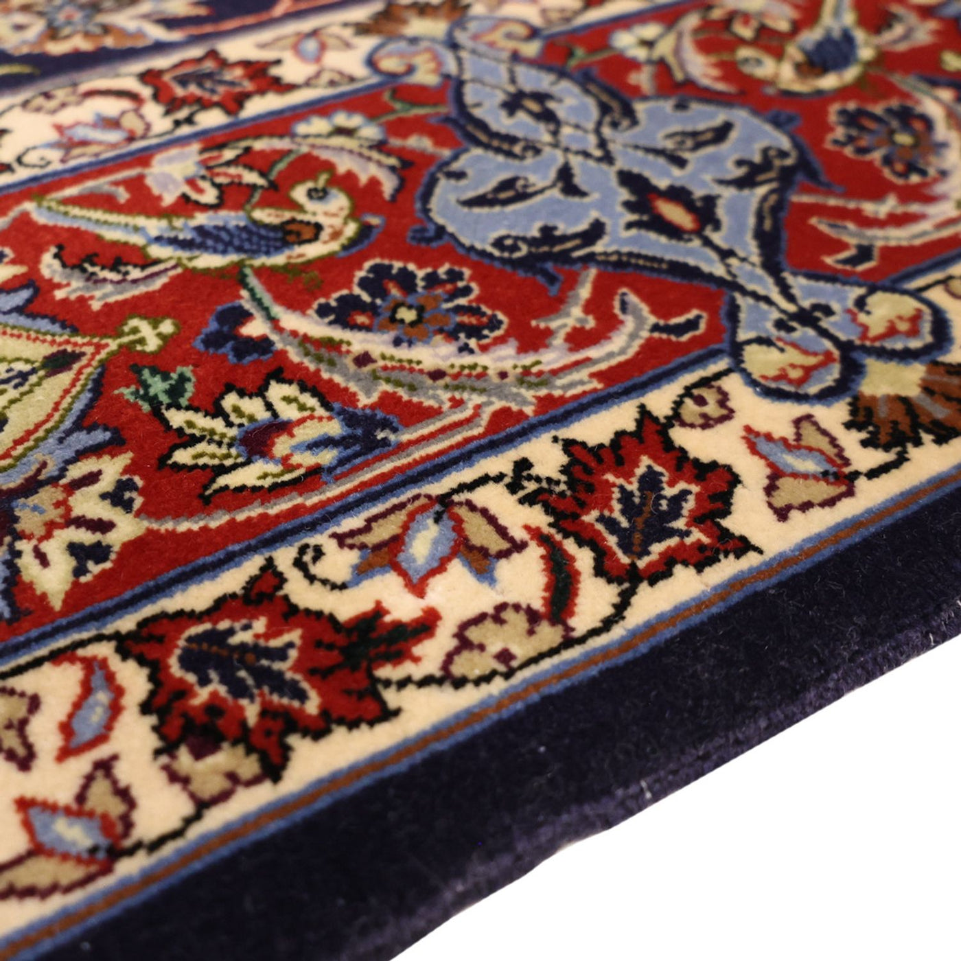 Orientalny dywan - Isfahan - Naszyjnik z jedwabiu - 166 x 114 cm - ciemnoniebieski