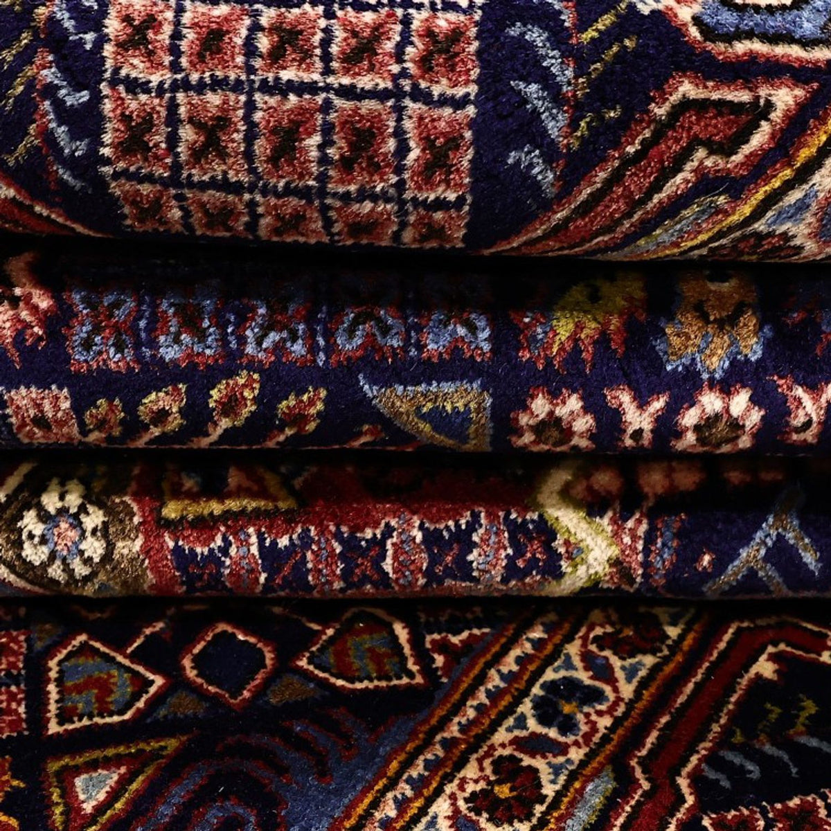 Dywan perski - Keshan - 215 x 140 cm - ciemnoniebieski