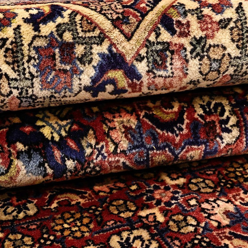 Dywan perski - Bijar - 216 x 144 cm - ciemna czerwień