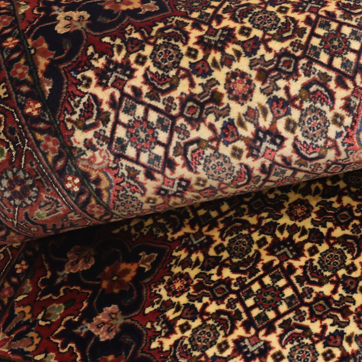 Dywan perski - Bijar - 140 x 70 cm - ciemny beż