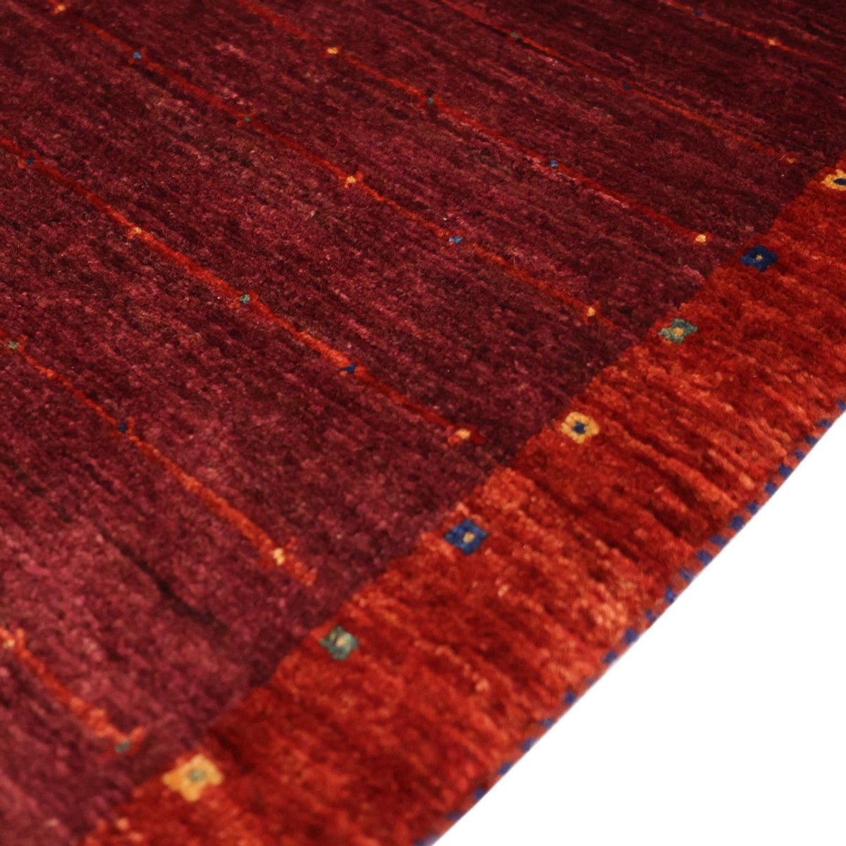 Dywan Gabbeh - Kashkuli perski - 130 x 81 cm - ciemna czerwień