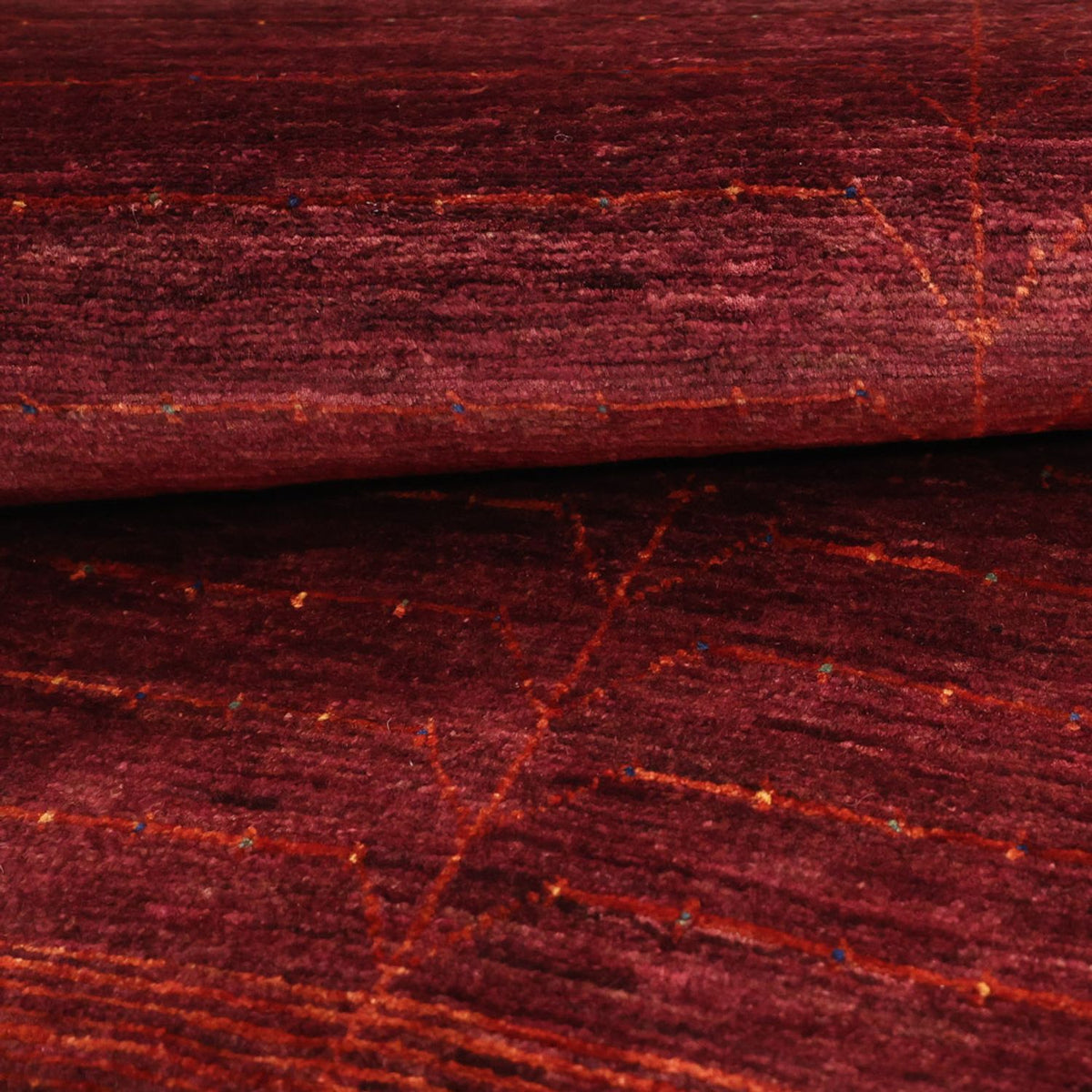 Dywan Gabbeh - Kashkuli perski - 130 x 81 cm - ciemna czerwień